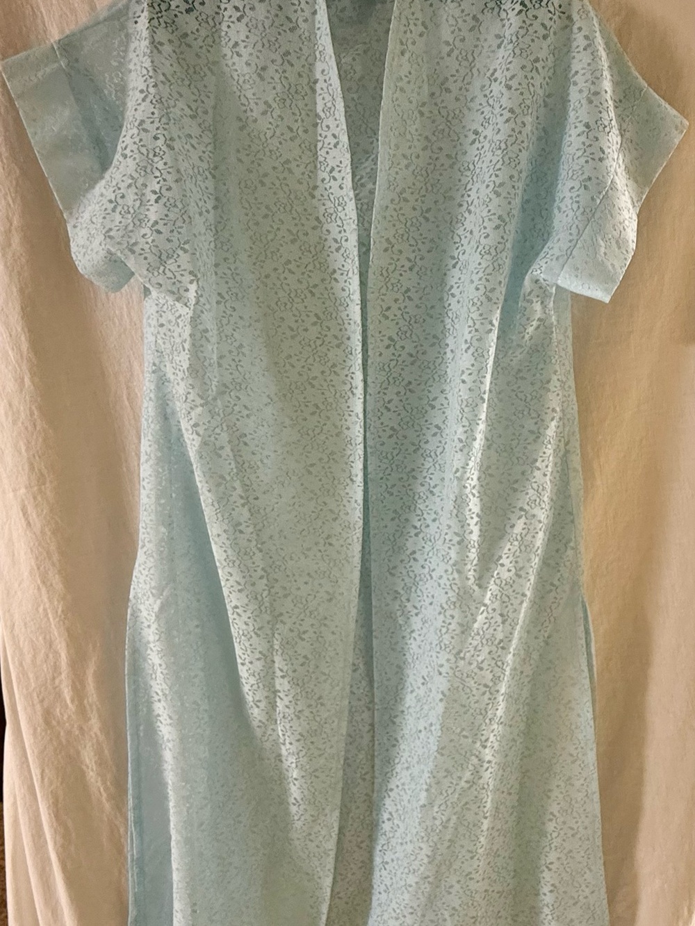 Vintage Light Blue Lace Cover